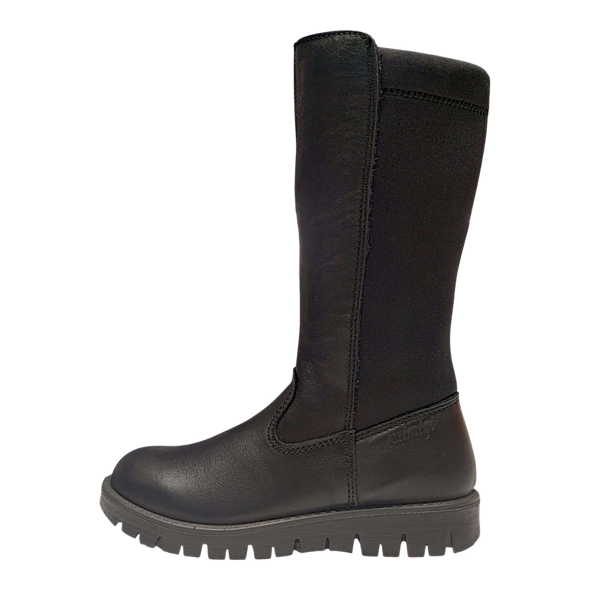 Stivale nero con fascia laterale elastica e zip - Primigi