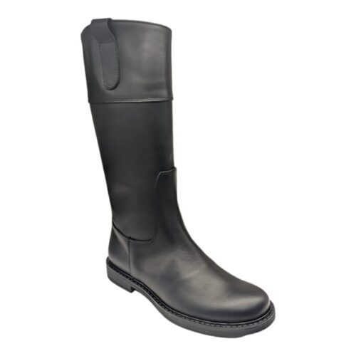 Stivale per bambina in vitello nero con zip - Chiara Luciani