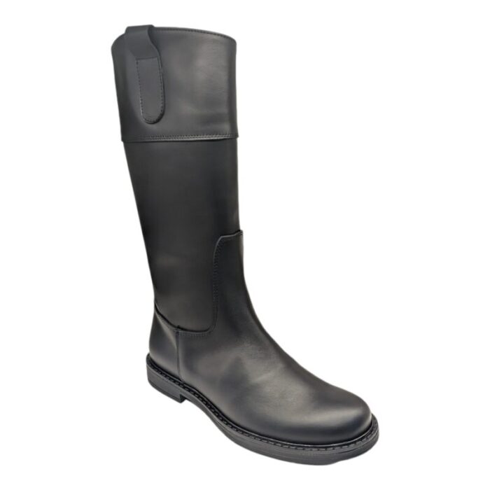 Stivale per bambina in vitello nero con zip - Chiara Luciani