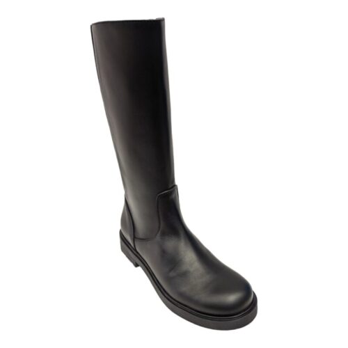 Stivale per bambina in vitello nero con zip - Chiara Luciani