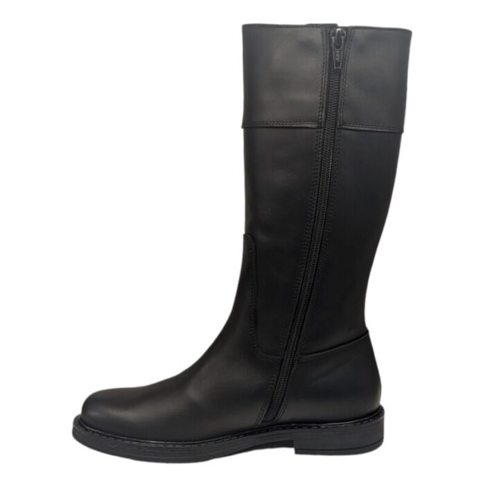 Stivale per bambina in vitello nero con zip - Chiara Luciani