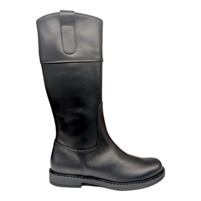 Stivale per bambina in vitello nero con zip - Chiara Luciani
