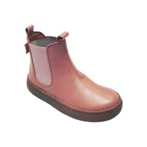 Stivaletti Chelsea rosa cipria per bambina con elastico laterale rosa chiaro - Naturino