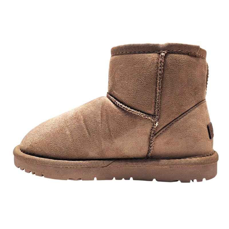 Stivaletti invernali unisex in tessuto stile UGG color beige-taupe - Grünland 3 Stivaletti invernali stile UGG taupe in tessuto unisex - Grünland