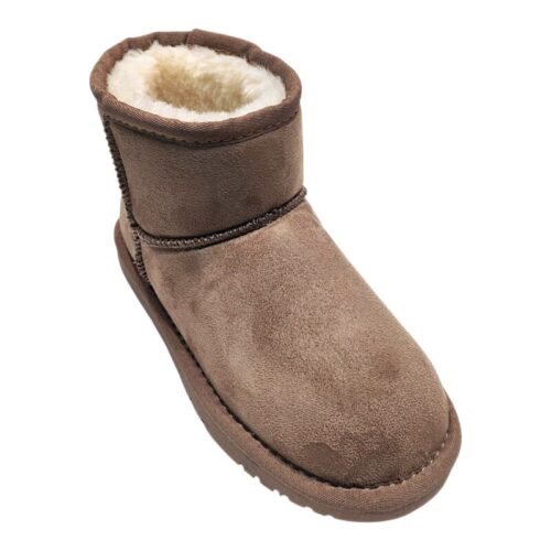 Stivaletti invernali stile UGG taupe in tessuto unisex - Grünland