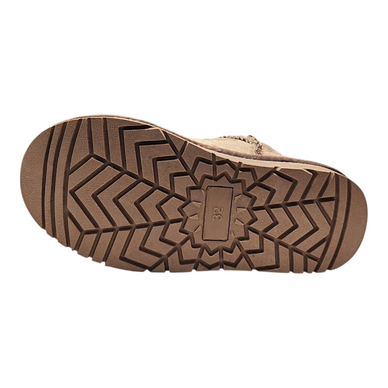 Stivaletti invernali unisex in tessuto stile UGG color beige-taupe - Grünland 5 Stivaletti invernali stile UGG taupe in tessuto unisex - Grünland