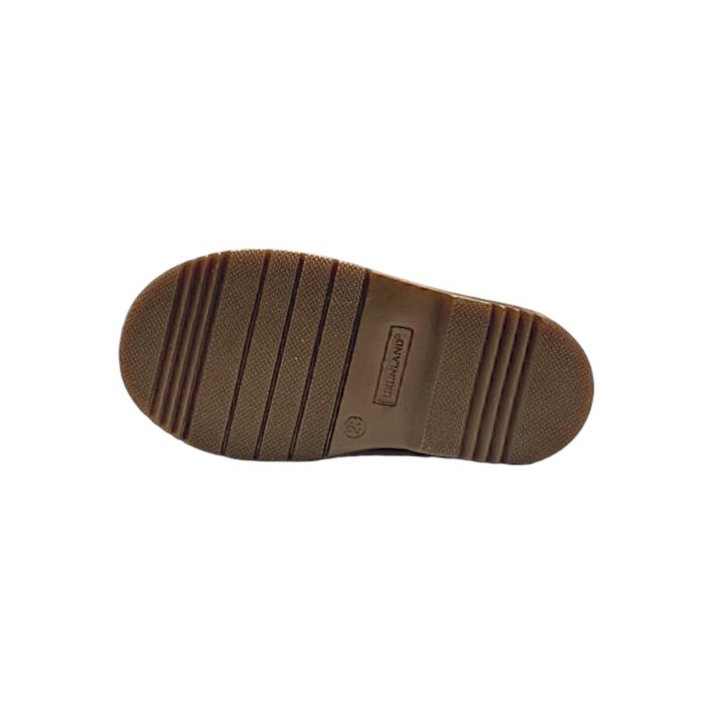 Stivaletto, polacchino marrone unisex con elastico laterale tono su tono e cerniera lampo - Grünland 5 Stivaletti polacchini Chelsea marroni per bambino e bambina con elastico laterale e cerniera lampo - Grünland