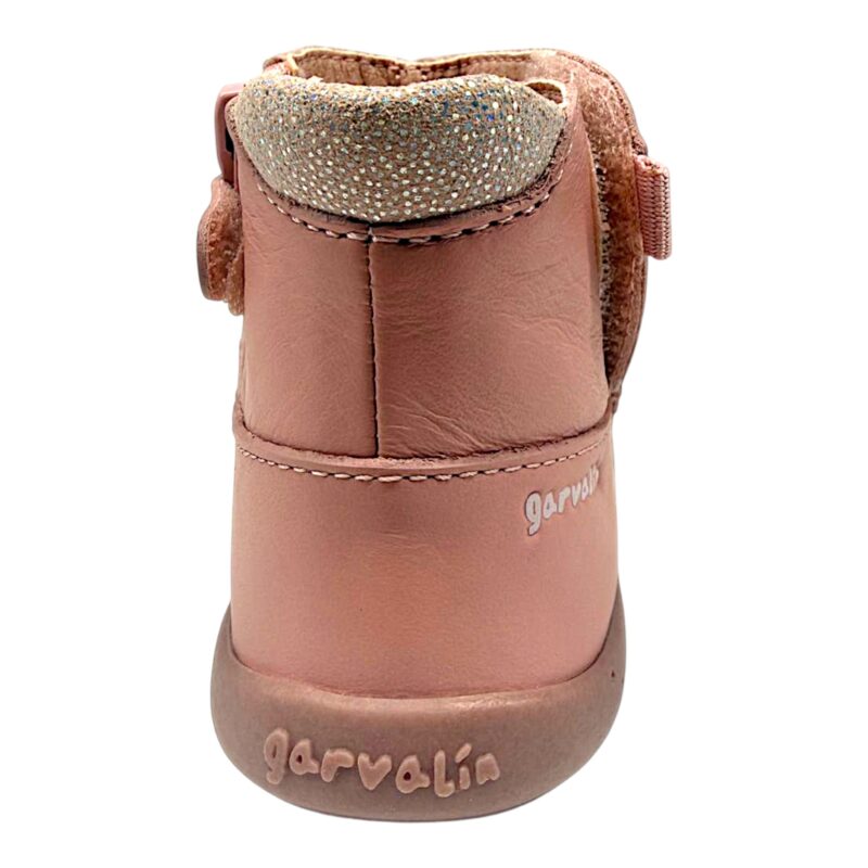 Stivaletti rosa barefoot alla caviglia in pelle per bambina con orsetto, cerniera e strappo - Garvalín 4 Stivaletti rosa barefoot alla caviglia in pelle per bambina con orsetto, cerniera e strappo - Garvalín