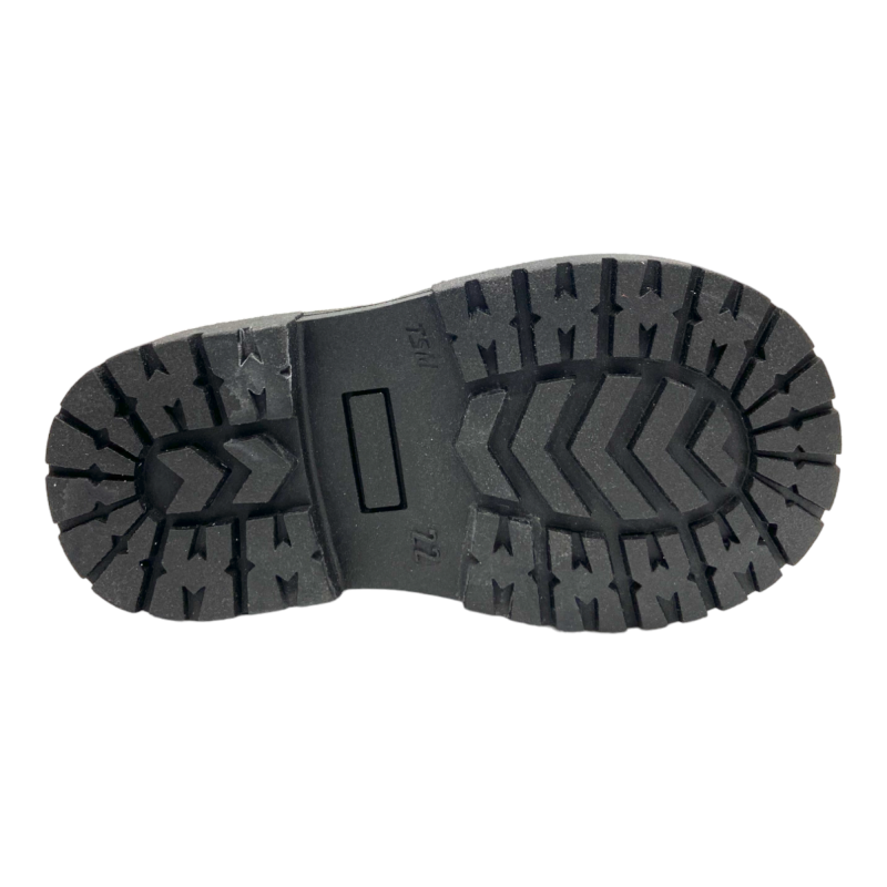 Stivaletto in vitello nero con cuore glitter per bambina - Rossano