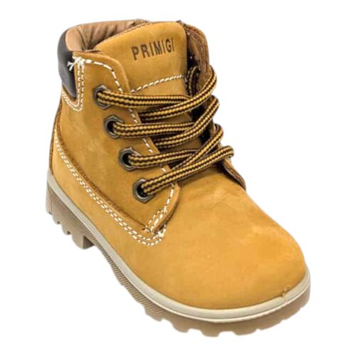 Stivaletto modello Timberland senape con lacci e zip - Primigi