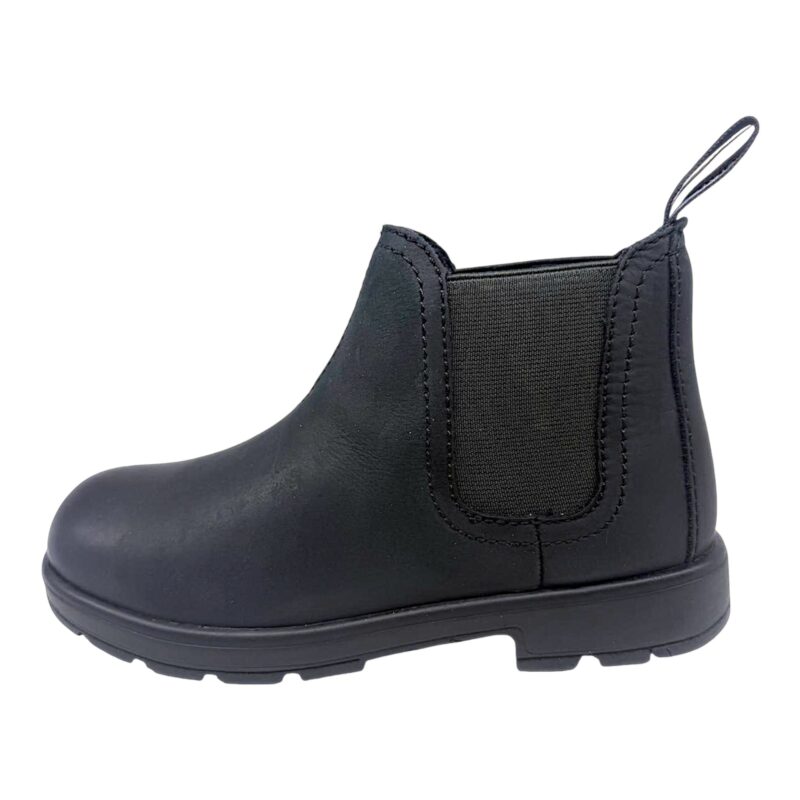 Stivaletto polacchino nero per bambino e bambina con elastico laterale verde bosco - Grünland 3 Stivaletto polacchino Chelsea nero per bambino e bambina con elastico laterale - Grünland