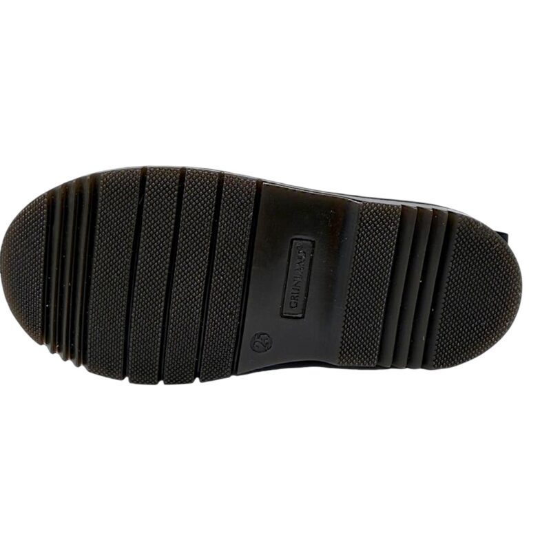 Stivaletto, polacchino nero per bambino e bambina con elastico laterale verde bosco e zip laterale - Grünland 5 Stivaletto polacchino Chelsea nero per bambino e bambina con elastico laterale verde bosco e cerniera - Grünland