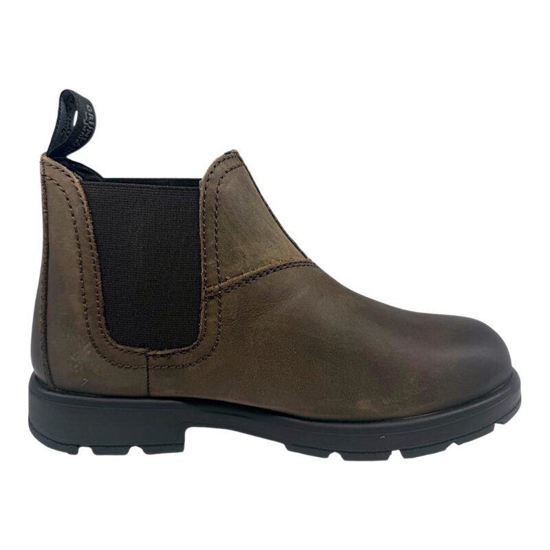 Stivaletto polacchino unisex marrone con elastico laterale color testa di moro - Grünland 2 Stivaletto polacchino marrone unisex con fascia elastica color testa di moro - Grünland