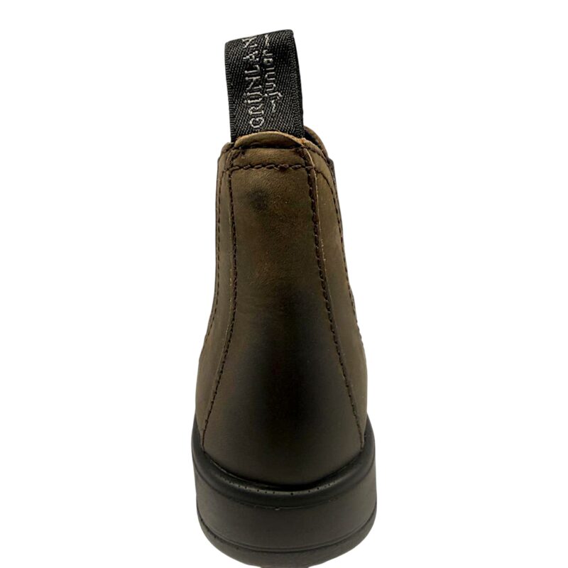 Stivaletto polacchino unisex marrone con elastico laterale color testa di moro - Grünland 4 Stivaletto polacchino marrone unisex con fascia elastica color testa di moro - Grünland