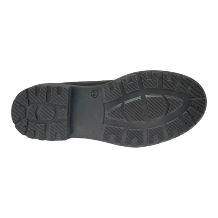 Stivaletto tundra nero per bambino con elastico a righe multicolor - Chiara Luciani