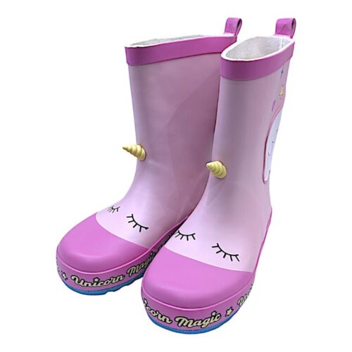 Stivali da pioggia per bambina rosa con unicorno e dettaglio ali – FLA Europe 7 Stivali da pioggia per bambina rosa con unicorno e dettaglio ali – FLA Europe