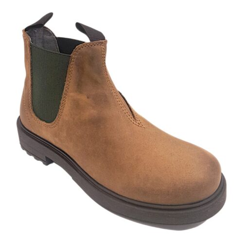 Tronchetto Tundra taupe con elastico verdone per bambino e bambina – Chiara Luciani