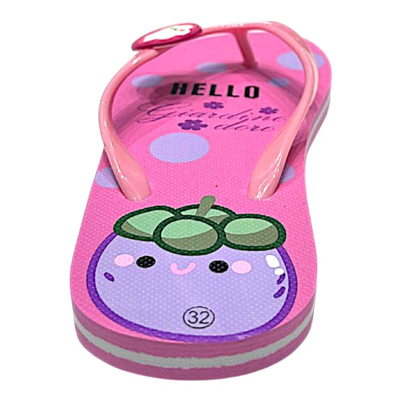 Sandalo infradito rosa-lilla per bambina con fantasia kawaii – Giardino d'Oro 3 Sandalo infradito rosa-lilla per bambina con fantasia kawaii – Giardino d'Oro - immagine 3