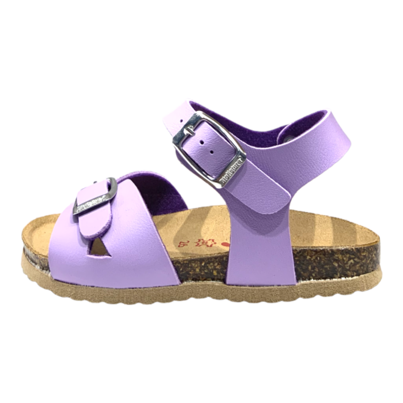 Sandalo in pelle per bambina color lilla - BioNatura 2 Sandalo in pelle per bambina color lilla - BioNatura - immagine 2